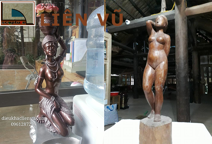 Tượng cô gái nghệ thuật trang trí đẹp