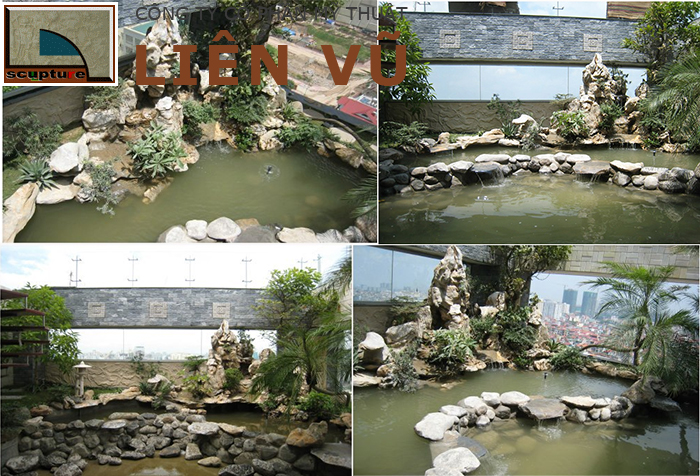 Ban công đẹp với tiểu cảnh non bộ