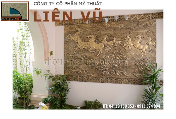 Bức phù điêu bát mã vừa mang nét đẹp cổ điển lại chứa đựng giá trị hiện đại