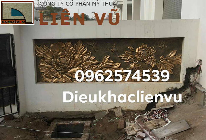 Bức phù điêu hoa lá giả đồng đẹp, đẳng cấp cho gia chủ yêu thiên nhiên