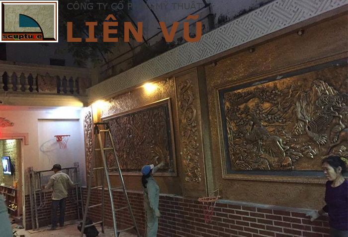 Bức tường bao đẹp, đẳng cấp hơn với phù điêu đắp nổi