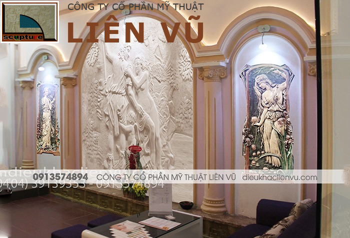 Các chủ đề phù điêu châu Âu hiện đại thể hiện rất đa dạng