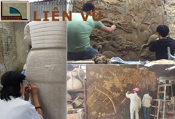 Các sản phẩm điêu khắc được chế tác tỉ mỉ, tinh xảo
