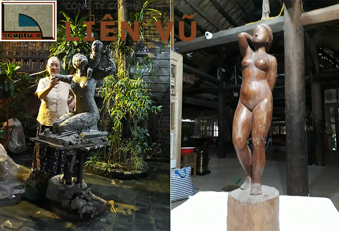 Các tác phẩm tượng cô gái điêu khắc được tạo từ nhiều chất liệu khác nhau