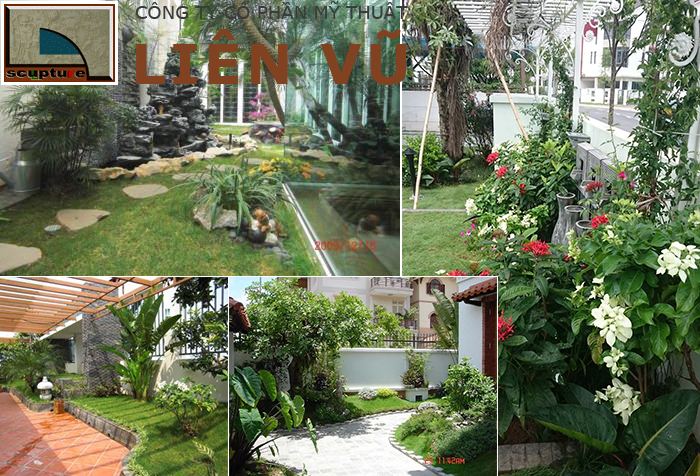 Cảnh quan vườn đẹp trong nhà phố