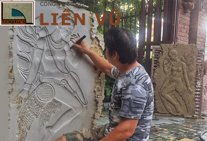 Chế tác phù điêu cô gái 3D