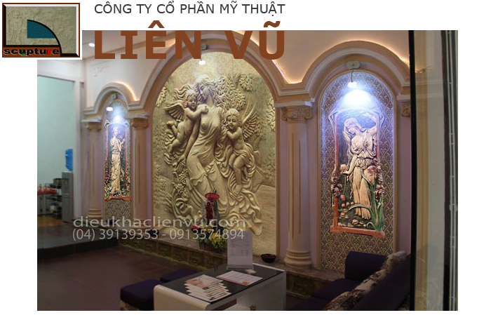 Chế tác, thi công phù điêu cô gái trang trí nội ngoại thất