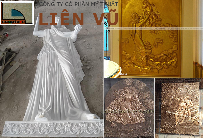 Chủ đề phù điêu châu Âu cổ điển thiên về thể hiện hình thể con người