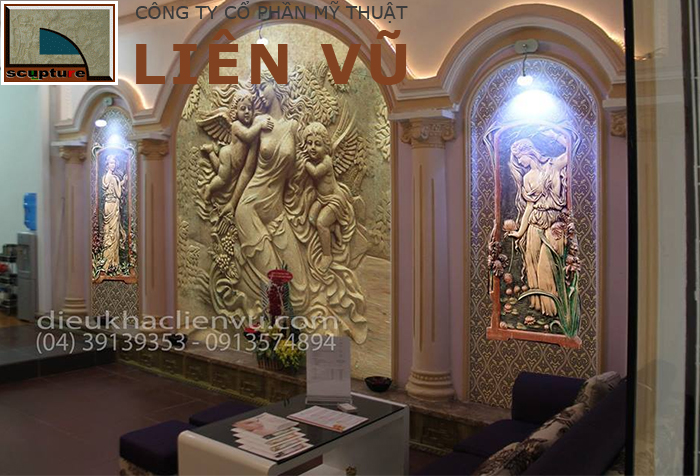 Chủ đề thể hiện của phù điêu cô gái rất đa dạng