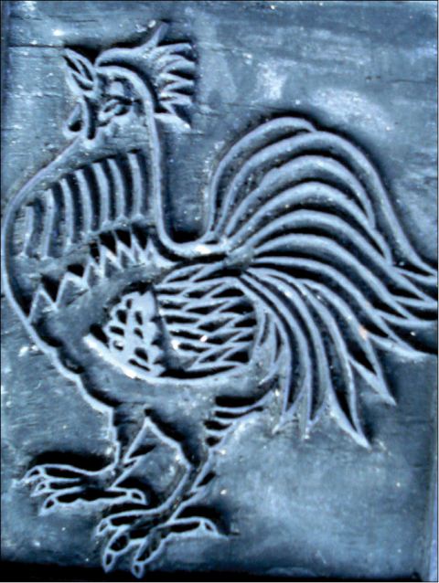 mô hình phù điêu gà trống