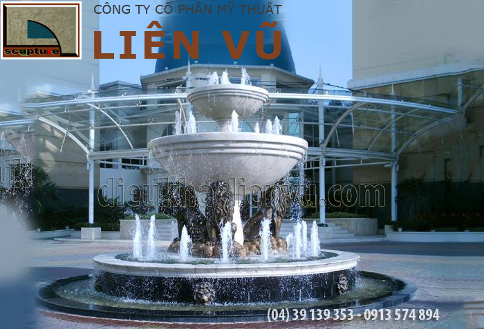 Công trình đài phun nước sân vườn tầng