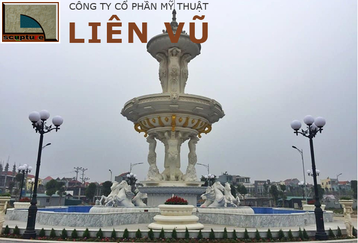 Công trình đài phun nước trong cảnh quan dự án khu dân cư