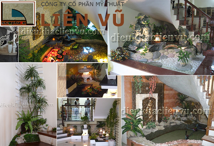 Công ty cổ phần mỹ thuật Liên Vũ- thiết kế, thi công tiểu cảnh cầu thang chuyên nghiệp