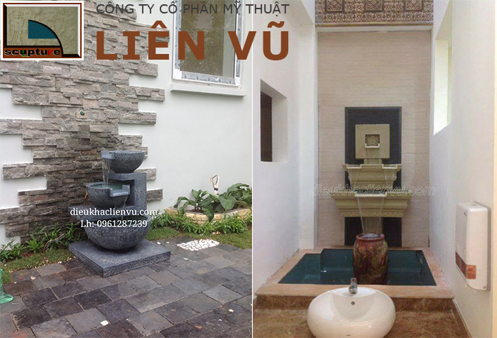 Đài nước nối tiếp đơn giản cho sân vườn