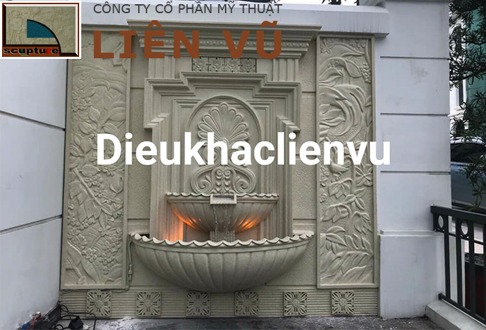 Đài nước tràn composite kết hợp đèn led