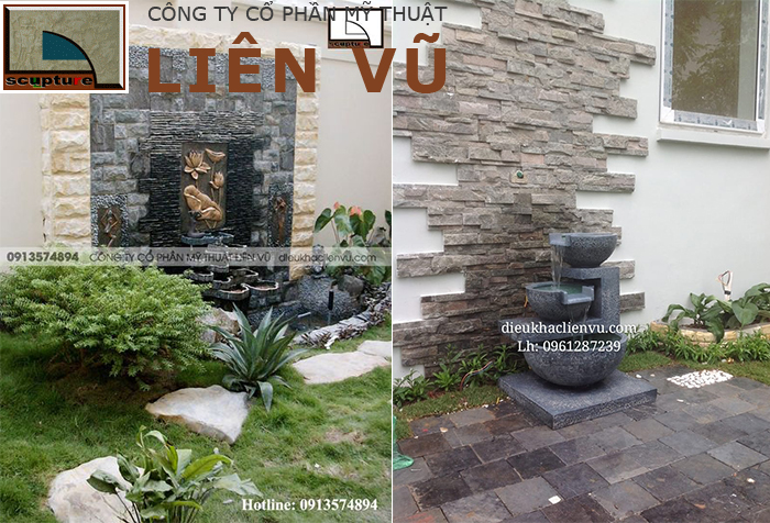 Đài phun nước sân vườn mini đơn giản