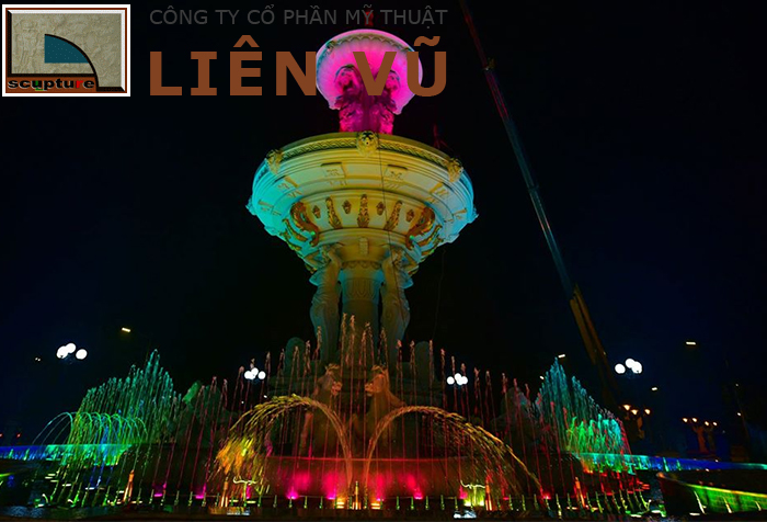 Đài phun nước sân vườn phong cách châu Âu