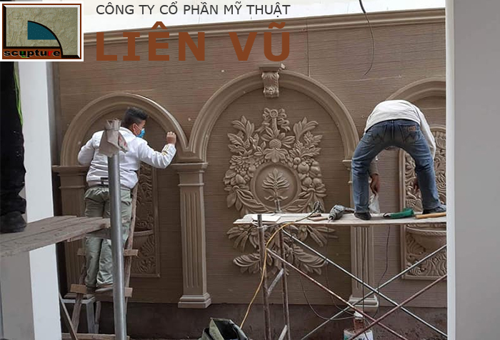 Đắp phù điêu hoa văn châu Âu