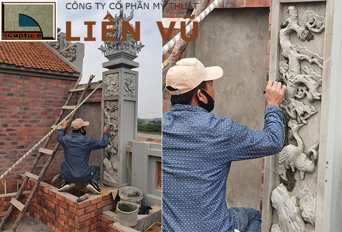 Đắp phù điêu xi măng