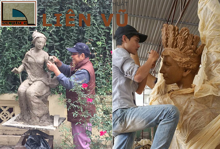 Để sản xuất tượng cô gái đẹp, chất lượng đòi hỏi kỹ năng và sự tỉ mỉ