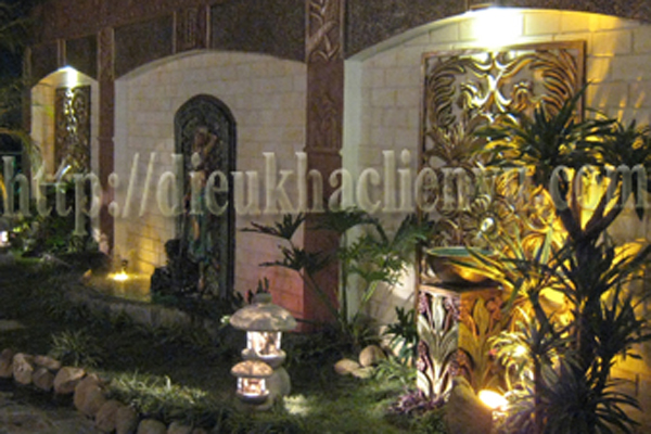 Hình ảnh tiểu cảnh sân vườn