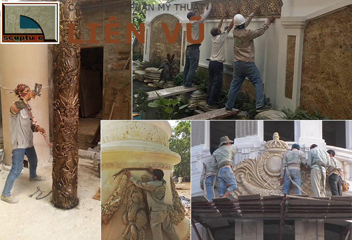 Điêu khắc Liên Vũ- chế tác sản xuất và thi công trang trí phù điêu châu Âu cổ điển