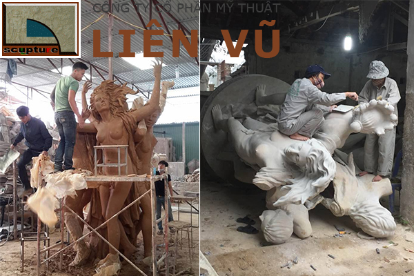 Điêu khắc Liên Vũ- chế tác tượng cô gái