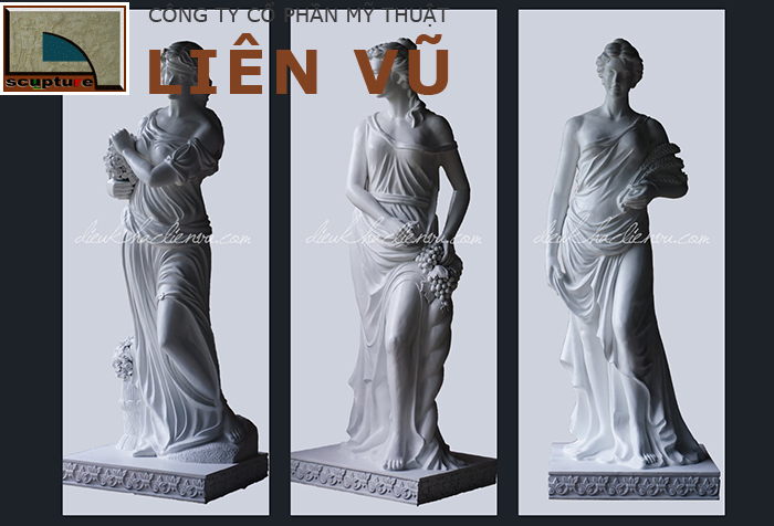 Điêu khắc Liên Vũ- đơn vị sản xuất, cung cấp tượng cô gái composite trang trí