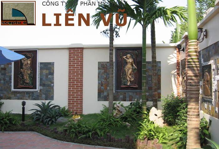 Điêu khắc Liên Vũ- sản xuất, cung cấp, thi công lắp đặt phù điêu cô gái và tiểu cảnh