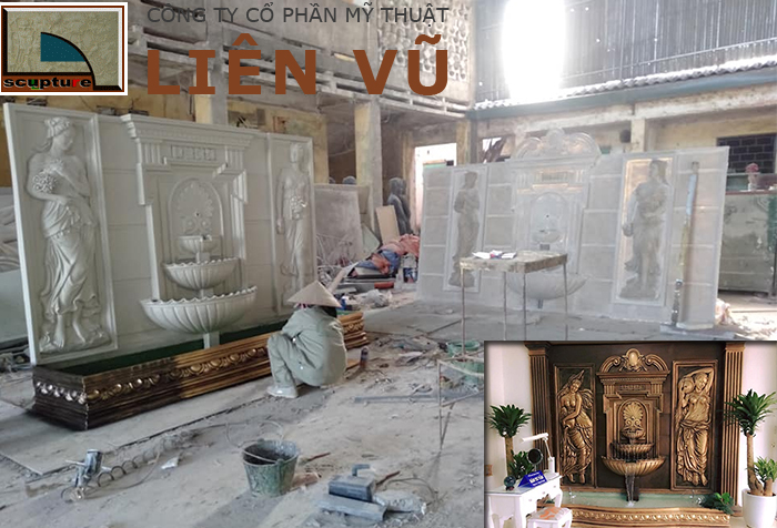 Điêu khắc Liên Vũ- sản xuất và cung cấp đài phun nước sân vườn composite