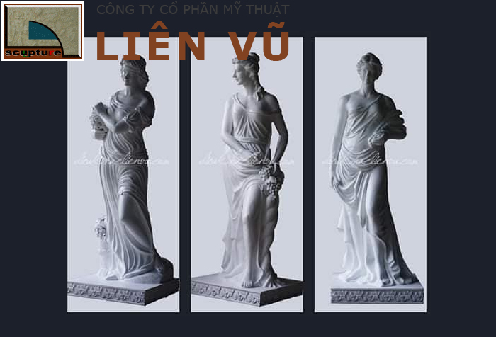 Điêu khắc Liên Vũ- sản xuất và cung cấp tượng cô gái đẹp ôm hoa