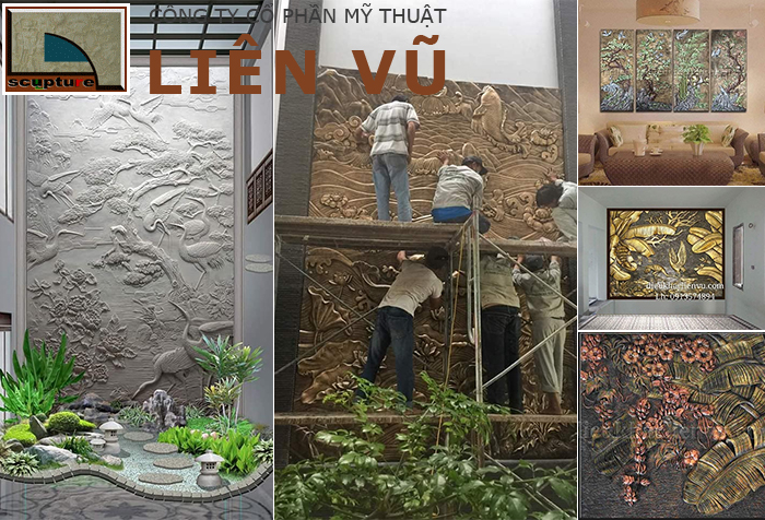Điêu khắc Liên Vũ- thiết kế sản xuất và thi công lắp đặt phù điêu