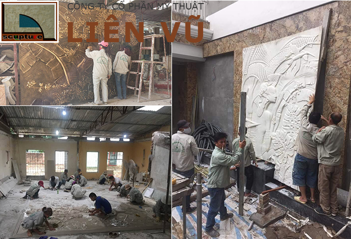 Điêu khắc Liên Vũ- thiết kế, thi công và chế tác phù điêu sân vườn composite