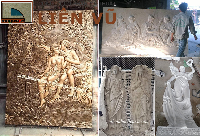 Điêu khắc Liên Vũ- thiết kế, thi công và sản xuất tranh phù điêu cô gái