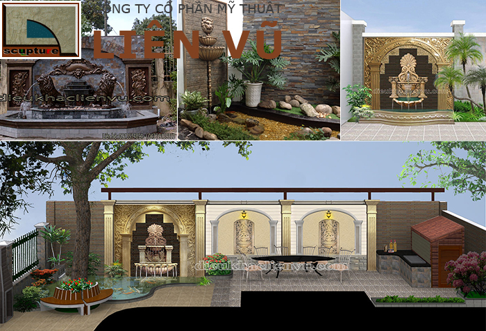 Điêu khắc Liên Vũ- thiết kế và thi công đài phun nước chuyên nghiệp
