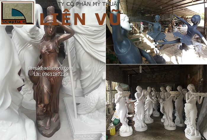 Điêu khắc Liên Vũ- trực tiếp sản xuất và cung cấp tượng cô gái bằng composite giá tốt
