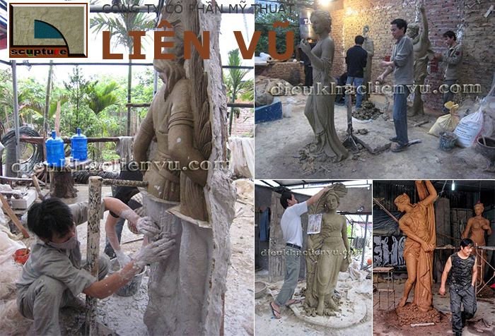 Điêu khắc Liên Vũ- trực tiếp sản xuất và cung cấp tượng cô gái trang trí đẹp
