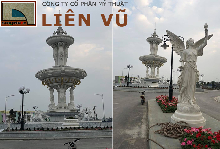 Dự án đài phun nước sân vườn châu Âu điêu khắc