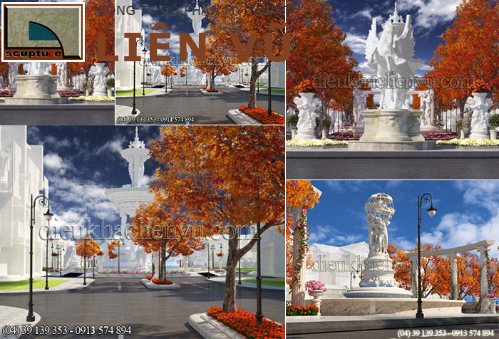 Dự án điêu khắc đài phun nước châu Âu trong khu đô thị