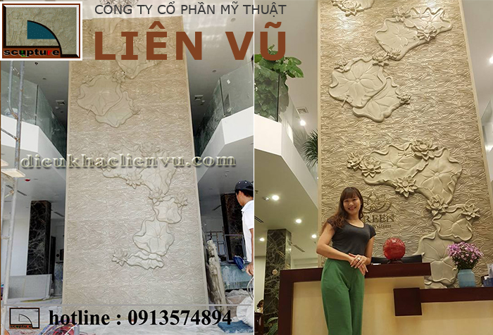 Dự án điêu khắc phù điêu sen khủng