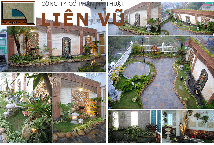 Dự án điêu khắc sân vườn trên sân thượng