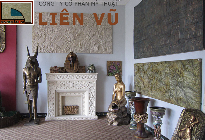 Góc nhỏ showroom trưng bày của xưởng dieu khac phu dieu Liên Vũ