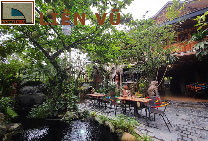 Góc nhỏ thiết kế cảnh quan đẹp quán café Liên Vũ