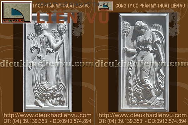 Hai bức phù điêu Maenad