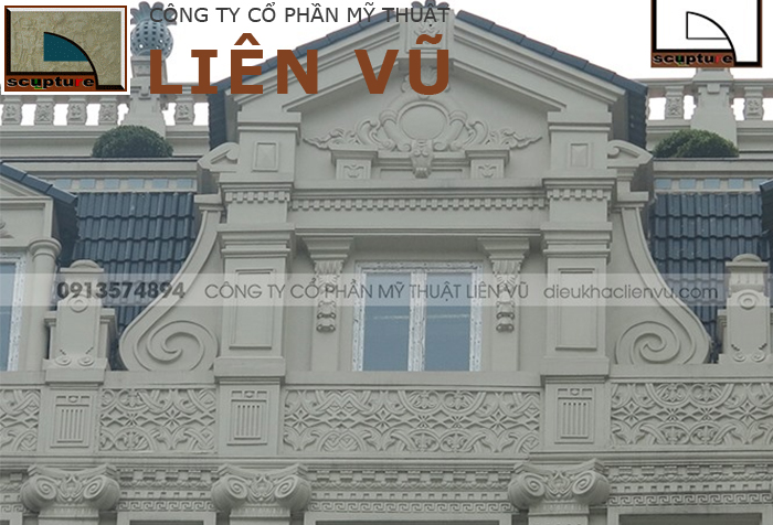 Họa tiết phù điêu đơn giản, bớt rườm rà hơn hoa văn phù điêu cổ điển