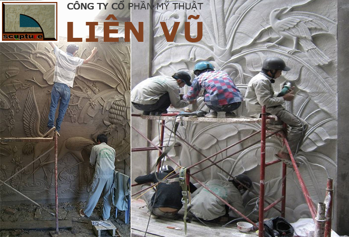 Không dễ để làm được một bức tranh phù điêu sân vườn đẹp