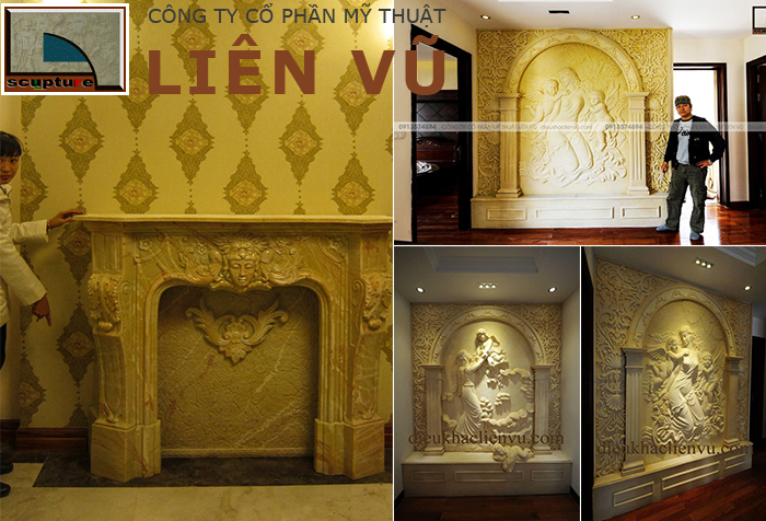 Không gian nội thất đẳng cấp với phù điêu châu Âu cổ điển