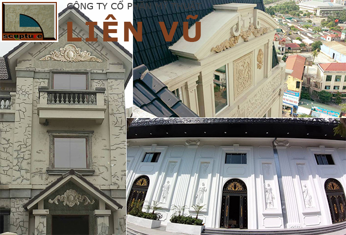 Kiến trúc mặt tiền đẹp với phù điêu châu Âu