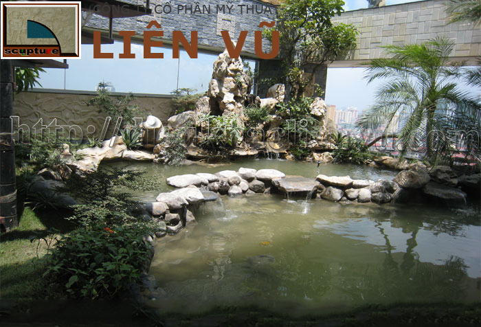 Làm tiểu cảnh non bộ sân vườn sau nhà