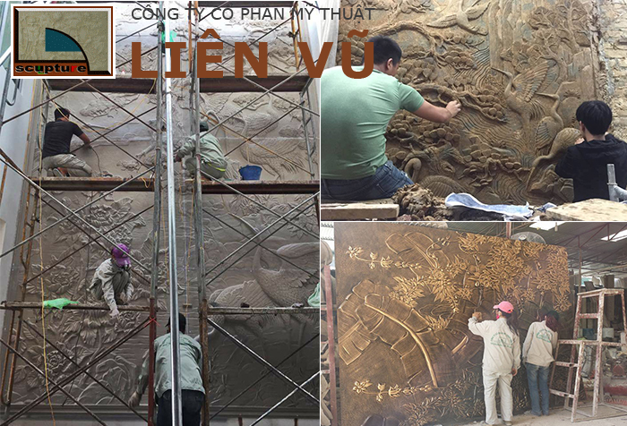 Liên Vũ- cung cấp, nhận đắp và thi công lắp đặt tranh dieu khac theo yêu cầu